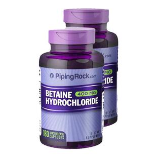 盐酸甜菜碱胶囊 180粒 胃蛋白酶帮助消化促进营养吸收美国直邮