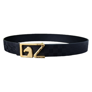 圣古奇男士头层牛皮腰带不锈钢扣头商务百搭工厂直供