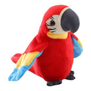 外贸电动学舌鹦鹉毛绒玩具会录音学说话会唱歌拍翅膀仿真鸟公仔
