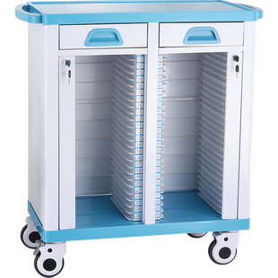 医用304不锈钢病历车档案柜加厚病历柜病历架ABS病例夹车病历夹车