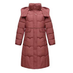 2025棉服女中长款冬季过膝加厚保暖修身时尚显瘦外套大码显瘦棉袄