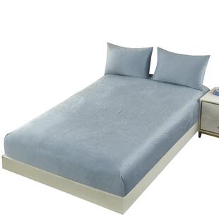 防水床笠水晶绒隔尿床罩单件猫尿毛床单防尘罩席梦思床垫保护套