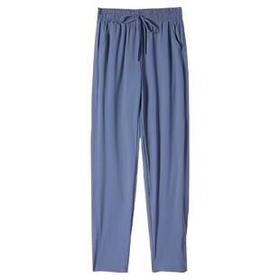 LT新款纯棉加绒卫裤春夏运动裤女小脚裤束脚女高腰小个子休闲裤女