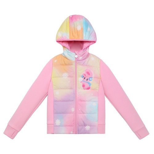 pocoblush【彩虹糖】大豆棉外套女童冬季保暖连帽休闲棉服套装