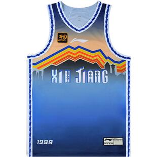 李宁24-25赛季CBA新疆广汇球迷版专业篮球系列舒适男款篮球比赛服
