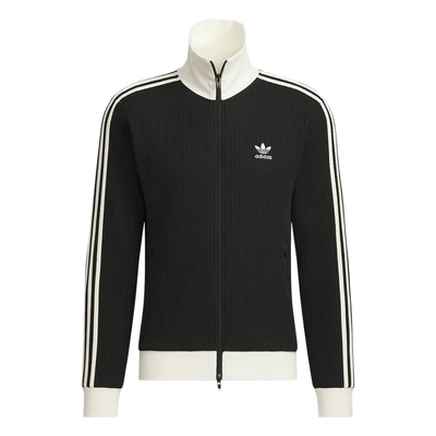 adidas阿迪达斯三叶草男女复古华夫格运动修身夹克薄外套 JW0110