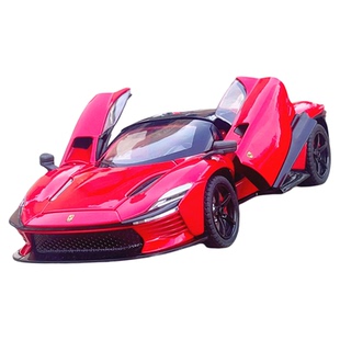 1/22法拉利SP3汽车模型仿真合金敞篷跑车男孩玩具车收藏摆件礼物