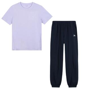 安踏女童套装中大童2026夏季新款儿童速干运动短袖T恤长裤两件套