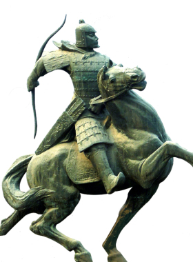 骑马户外公园景观摆件人物雕塑