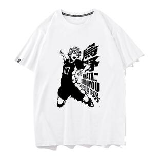秀洛男女短袖西谷夕漫画周边衣服联名二次元体恤排球少年T恤
