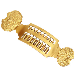 黄铜算盘龙凤如意算盘招财摆件福字乔迁结婚开业创意礼品实心算盘