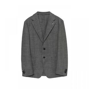 EHE男装 春夏新款黑白原创设计轻商务高级精致梭织西服外套男