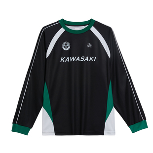 川崎羽毛球服网球服男女款运动长袖圆领休闲透气运动服上衣秋冬款