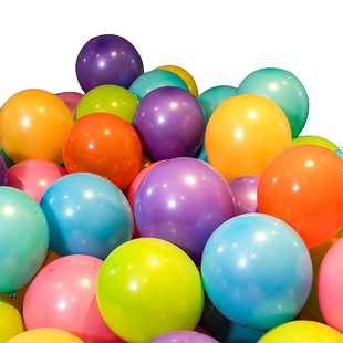 新年粉色气球儿童卡通周岁生日派对女孩装饰布置教室场景彩色汽球