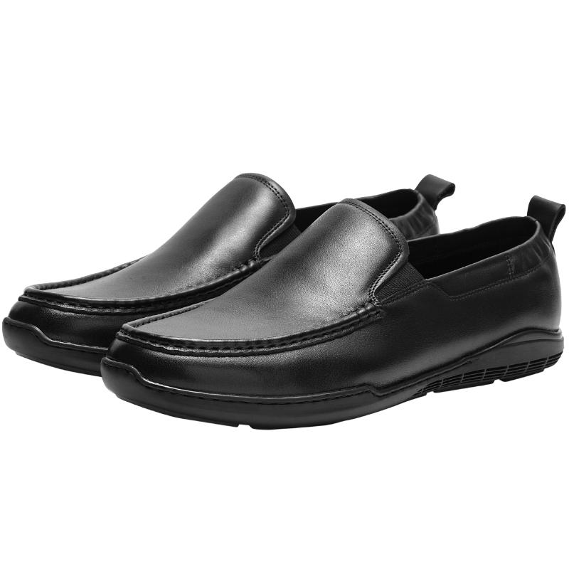 七面CF男士头层牛皮软适商务驾驶通勤商务休闲豆豆鞋运动真皮皮鞋