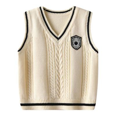 学院风2022春款纯棉坎肩童装马甲