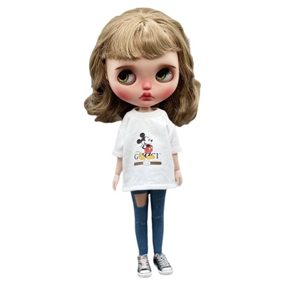 blythe小布ob24 licca azone 芭可比儿新格子衬衣两色入 手作娃衣