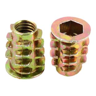 锌合金内外牙螺母家具预埋内六角自攻螺母带垫带介木螺帽M4M5M6M8