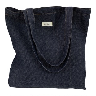 牛仔帆布包男女大容量2025新款单肩托特上班通勤松弛高级感手提袋