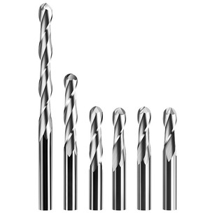 球头5/6/8/10/12mm木工加长深圆底浮雕双刃螺旋铣刀CNC雕刻机刀具