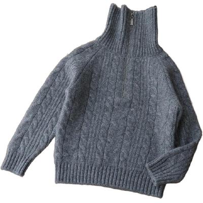 儿童高领100纯羊绒毛衣三股加厚