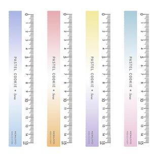 日本kokuyo国誉淡彩曲奇晴空直尺波浪纹小学生用尺子测量作图刻度尺