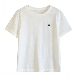 短袖T恤女2026夏季新款宽松显瘦刺绣上衣韩版小个子短款雪花棉t恤