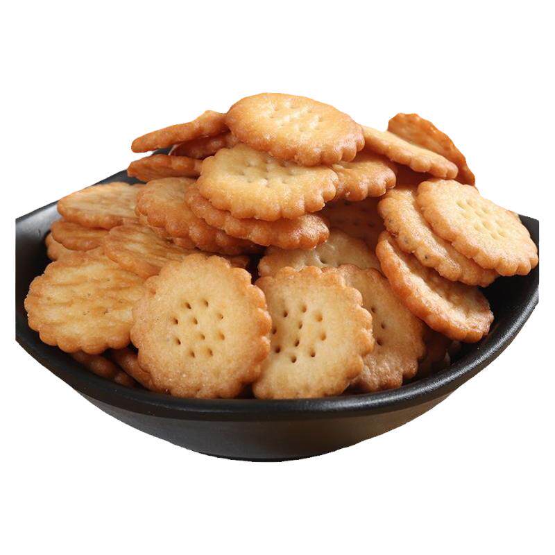 日式小圆饼干整箱网红海盐味小圆韧性饼干