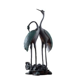 铜龟鹤摆件家居装饰工艺品仙鹤摆件龟鹤祝寿贺礼送老人礼品礼物