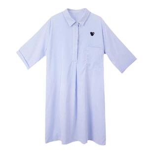 婧麒孕妇连衣裙夏款2026新款中长款哺乳衬衫遮肚子上衣小个子夏装