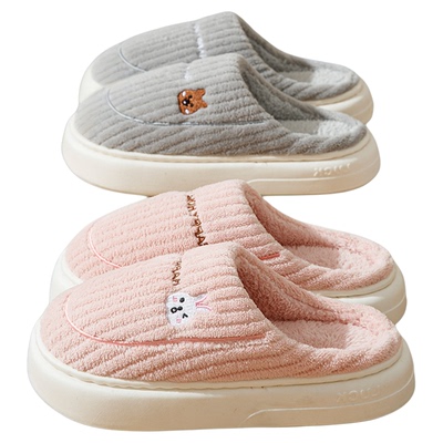 买一送一居家棉拖鞋女2024新款