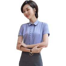 职业女装套裙夏装收银员酒店女衬衫1