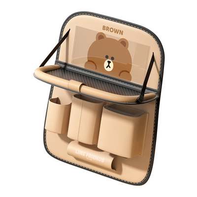 汽车收纳挂袋小桌板垃圾桶纸巾盒