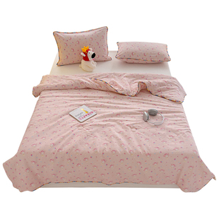 A类双层纱夏凉被子空调被子夏季纯棉学生儿童可机洗薄款四季通用