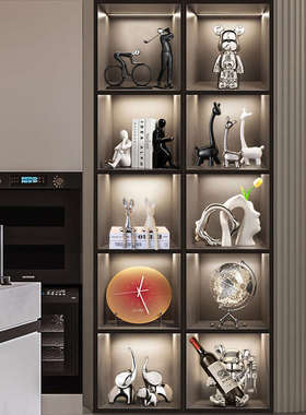 创意人物书挡酒柜摆件家居装饰品客厅玄关书柜桌面书立陶瓷工艺品