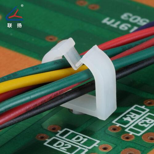 联扬 MWS小型尼龙布线卡扣 插销式电线PCB板线夹理线器