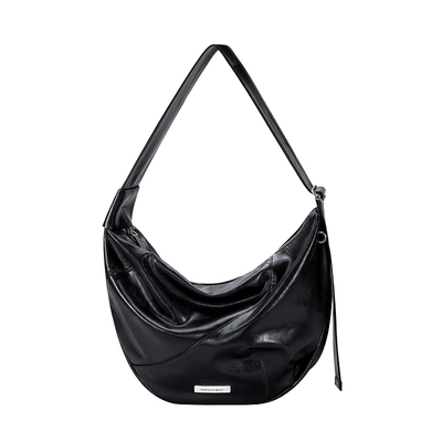 LIVEBOX真皮饺子包大容量斜挎包