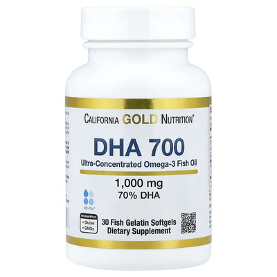 CGN美国进口加州黄金DHA700浓缩深海鱼油6倍高DHA