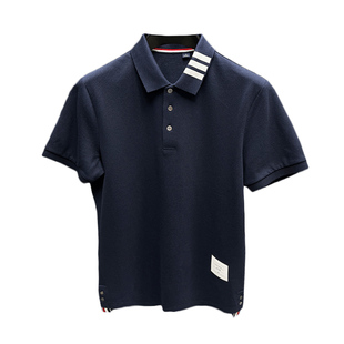 高端品牌纯棉polo衫男短袖夏季开叉衣服有领t恤男装翻领潮流