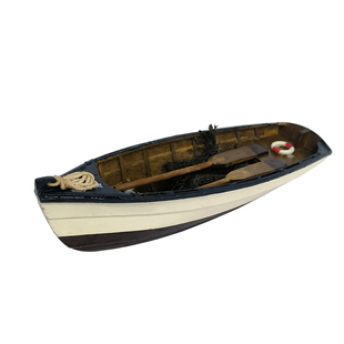 江南水乡水上漂木船创意摆件纯手工木制迷你漂浮小船模型家居装饰