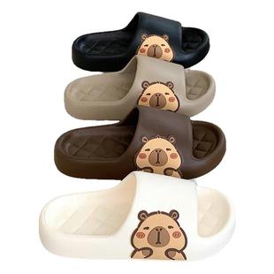 细细条 拖鞋男女eva浴室防滑情侣可爱居家卡皮巴拉水豚夏季凉拖鞋