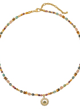 轻奢款法式天然虎眼石图画石粉澳