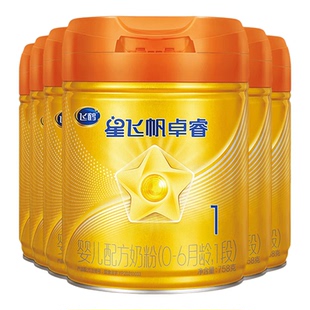 【百补】飞鹤星飞帆卓睿pro奶粉1段758g6罐官方旗舰店一段正品
