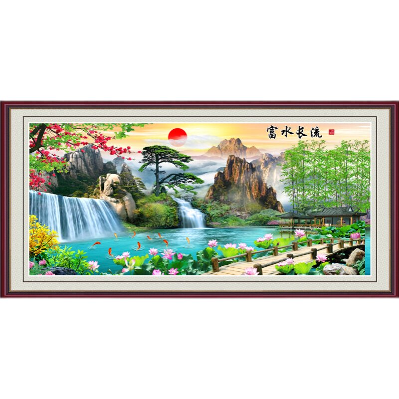 沙发背景墙财源广进客厅装饰画