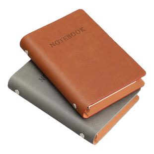 a7活页本随身携带口袋本便签本备忘录记事本笔记本本子小号可爱皮质随手记活页纸单词本迷你小本子线圈本