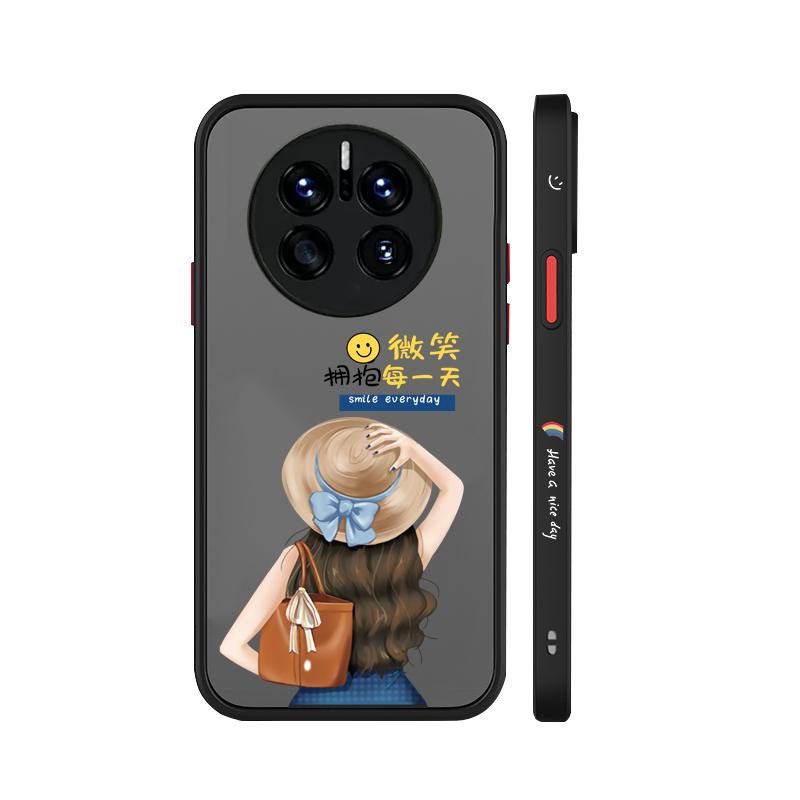 适用华为mate60手机壳女款mate70pro网红硅胶壳Mate80新款磨纱60pro半透明防摔壳mate40个性创意20潮牌保护壳