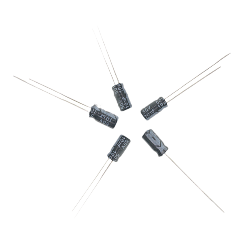 桥田 电解电容 50v 10uF 体积4*7MM 直插 铝电解电容器(50个)
