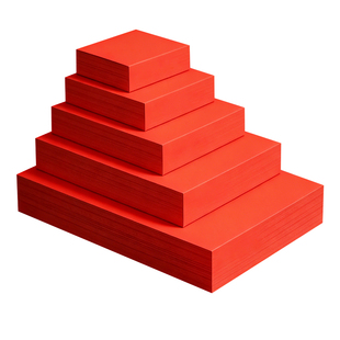 A4红纸中国红正方形折纸A3剪纸窗花刻纸双面加厚结婚用千纸鹤书法空白福字小井盖红纸玫瑰花手工红色打印纸