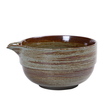 粗陶抹茶碗带嘴打抹茶工具套装
