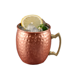 锤点铜杯 莫斯科骡子杯moscow mule不锈钢鸡尾酒金属酒杯酒吧杯子
